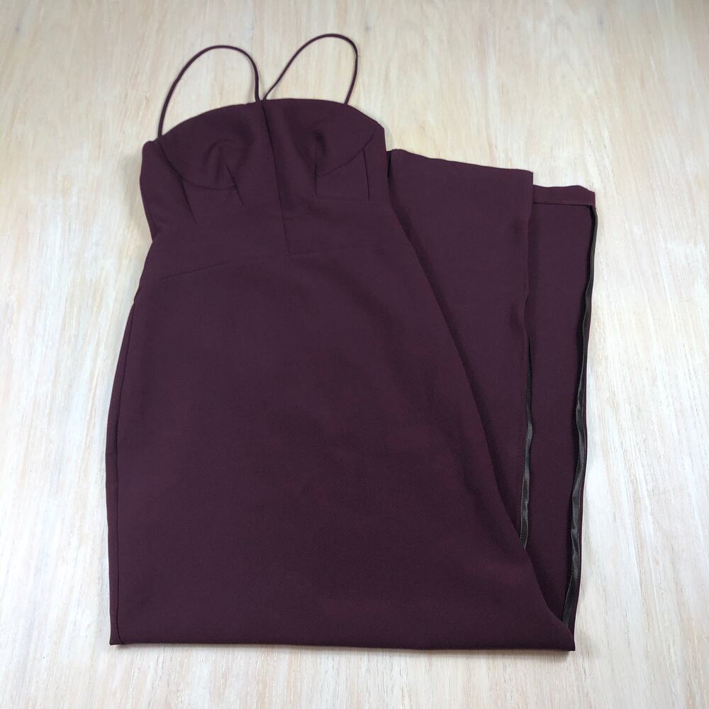 NWT Topshop Aubergine Purple Strappy Backless Column Maxi Dress Elegant Size 2